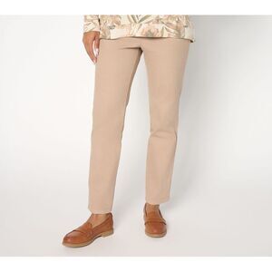 Denim & Co. Women's Petite Pants PL Make Your Selection: Flat Front Pink A710636